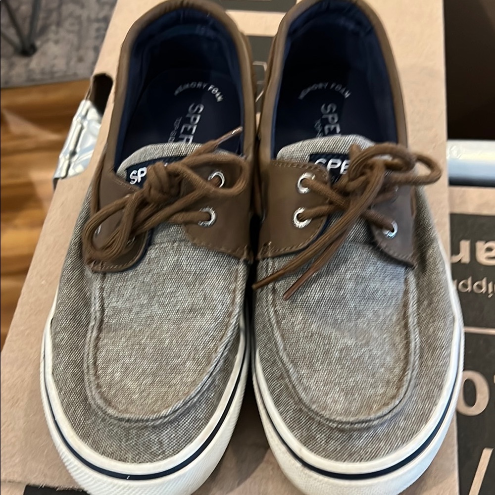 Sperry Gray and Brown Boat Shoes with Nautical Style